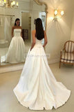 Elegant White Strapless Bowknot Ball Gown Wedding Dress Dresses