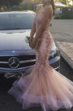 Strapless Mermaid Sweetheart Applique Wedding Prom Gown