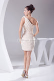 One Shoulder Bodycon Ruffled Homecoming Prom Dress1