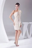 One Shoulder Bodycon Ruffled Homecoming Prom Dress3