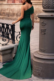 Full Length Dark Green Mermaid Formal Dress Evening Gown