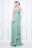 Chic Mint A-line Chiffon Bridesmaid Prom Dress