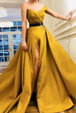 Sexy Off Shoulder Thigh-high Slit Prom Ball Gown