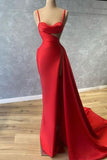 Red Sexy High Slit Cut Out Sleeveless Evening Dress