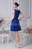 Royal Blue Scoop Fit And Flare A-line Prom Dress