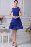 Royal Blue Scoop Fit And Flare A-line Prom Dress