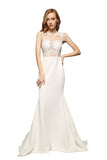 Sexy White Applique Mermaid Wedding Dress Bridal Gown