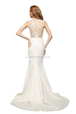 Sexy White Applique Mermaid Wedding Dress Bridal Gown