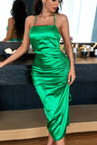 Sexy Green Backless Party Dress