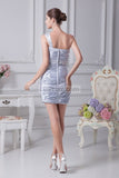 Silver One Shoulder Bodycon Sexy Prom Dress