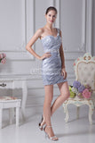 Silver One Shoulder Bodycon Sexy Prom Dress