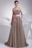 Strapless Princess A-line Long Bridesmaid Prom Dress