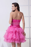 Fuchsia Strapless Princess Fit And Flare Prom Bridesmaid Dress Dresses