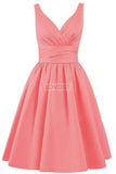 Red Sleeveless A-Line Party Homecoming Dresses